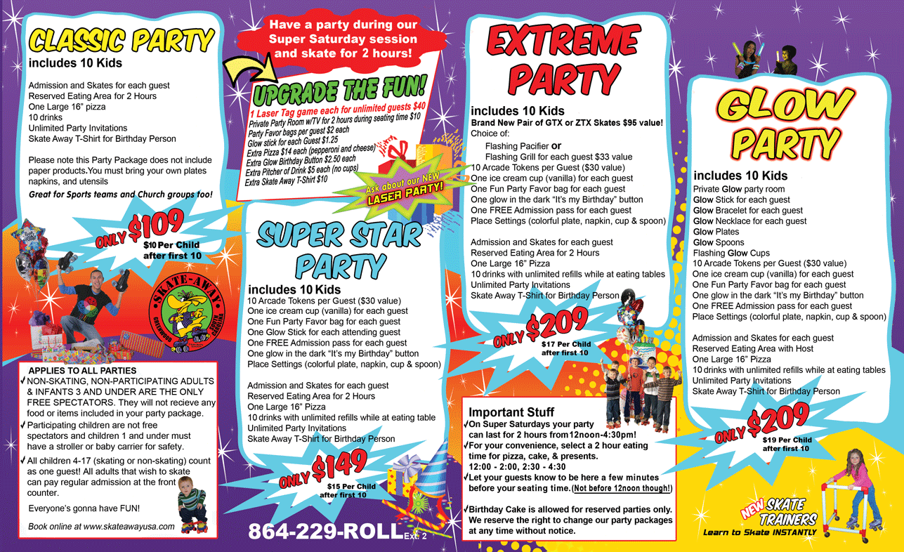 Birthday Party Packages!